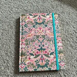 3/$45 Floral Patterned Notebook with Teal Elastic